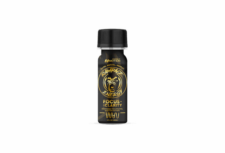 Rampage Energy – Black Bottle (Caffeinated) 6-Pack